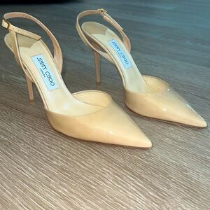 Jimmy Choo Nude Patent Leather Heels Size 40